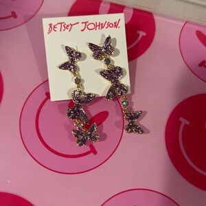 Betsey Johnson Butterfly Earrings - New with tags dangle